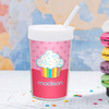 Rainbow Cupcake Personalized Kids Cups