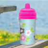 Sippy Cup for Milk with Blue Preppy Flowers