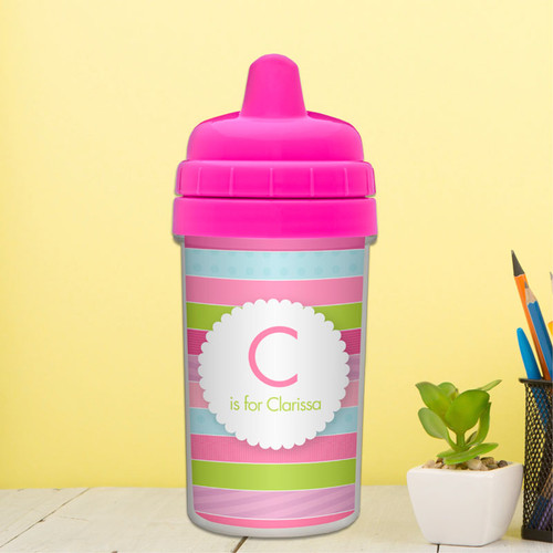 Best Sippy Cup for Milk with Pastel Stripes