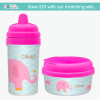 Sweet Pink Elephant Personalized Sippy Cups