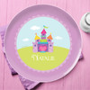 Pretty Heart Castle Personalized Plates For Kids