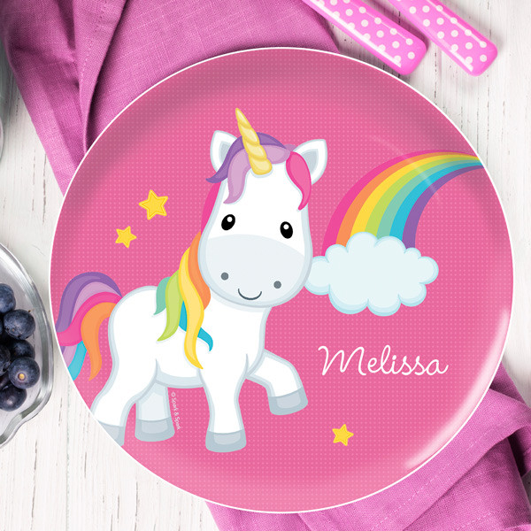 Rainbow Unicorn Personalized Pink Lunchbox