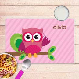 Pink Owl Be Yours Kids Placemat