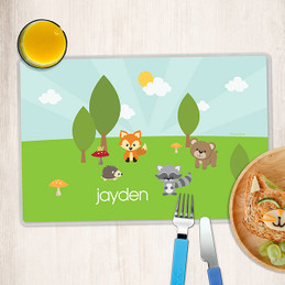 Cute Animals in the Forest Kids Placemats