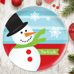 Mr. Snowman Christmas Plate