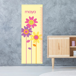 Three Spring Blooms Kids Growth Chart