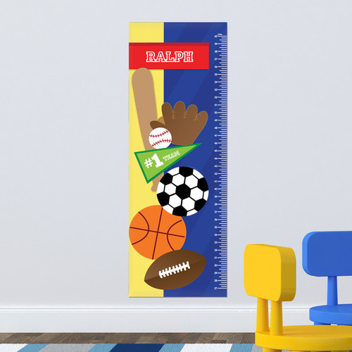 My Love For Sports Kids Growth Chart