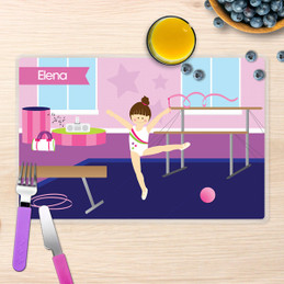 Cute Gymnast Girl Kids Placemat