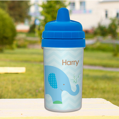 Elephant Personalized Toddler Sippy Cups