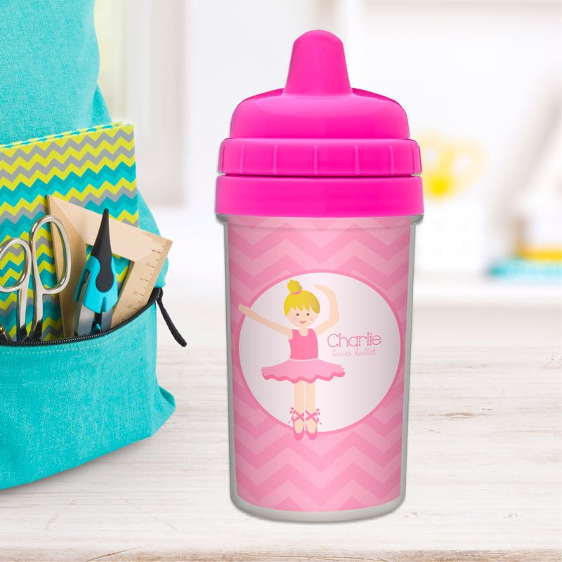 sweet ballerina personalized sippy