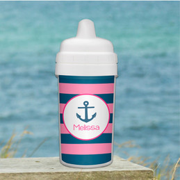 Let's Sail Pink Toddler Sippy Cups