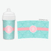 Pretty Blue Damask Transition Sippy Cup