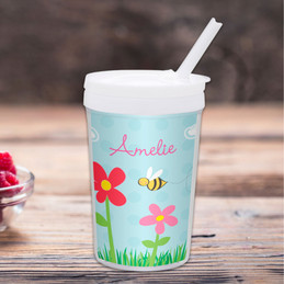 Spring Flowers Personalized Kids Cups