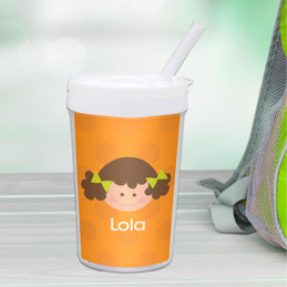 Just Like Me-Orange Personalized Kids Cups