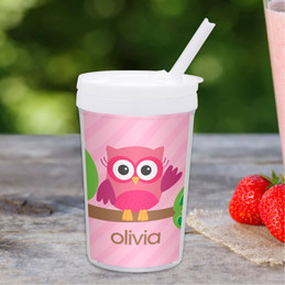 Owl Be Yours-Girl Personalized Kids Cups