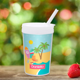 Fun at the Beach Personalized Kids Cups