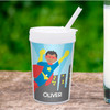 A Cool African American Superhero Toddler Cup