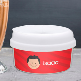 Just Like Me Boy Red Personalized Snack Bowls