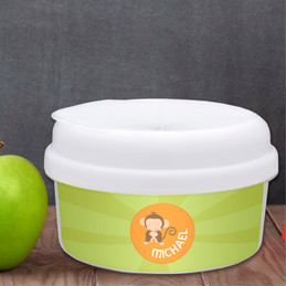 Cute Baby Monkey Personalized Snack Bowls