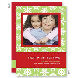 christmas cards online personalized | Snowflake Wallpaper Christmas Photo Cards by Spark & Spark