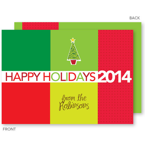 christmas postcards | Colorful Blocks Christmas Cards by Spark & Spark