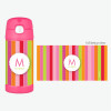 Bold And Fun Stripes Personalized Thermos For Kids