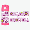 Purple Circles Personalized Thermos For Kids