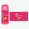 Pink Tennis Racket And Ball Personalized Thermos For Kids