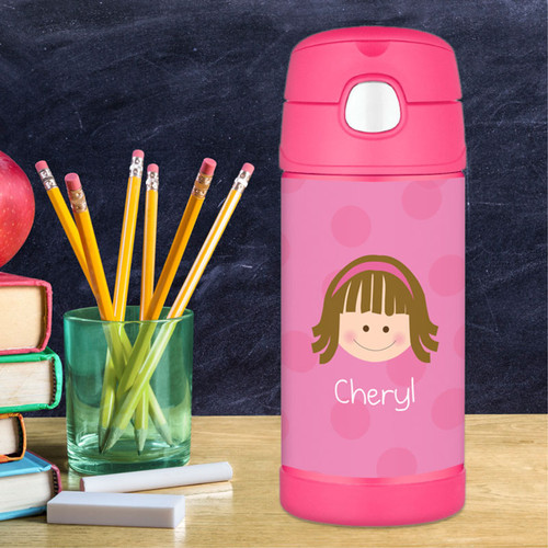 Pink Just Like Me Personalized Thermos For Kids
