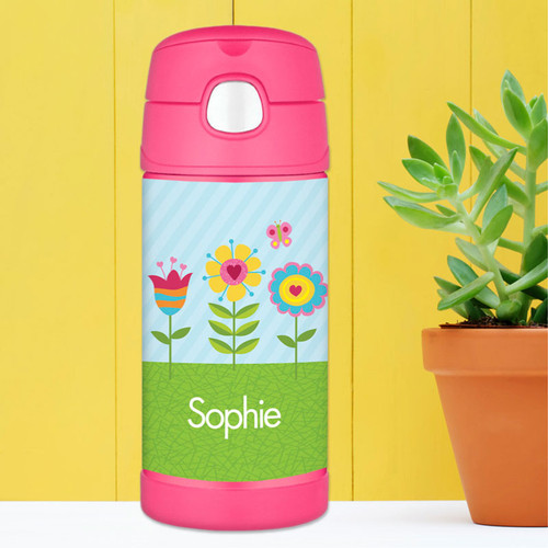 Spring Blooms Personalized Thermos For Kids