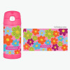 Shiny Bold Flowers Personalized Thermos For Kids