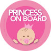 Cute Baby On Board Sticker with a Princess | Spark & Spark