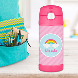 Rainbow In The Sky Personalized Thermos For Kids