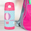 Pink Hot Air Balloon Personalized Thermos For Kids
