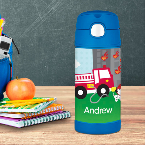 Fighting Fire Personalized Boy Thermos
