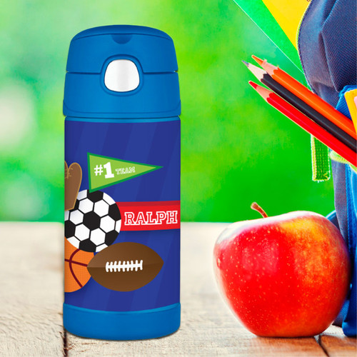 My Love For Sports Personalized Thermos