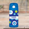 Circles And Circles Blue Personalized Thermos