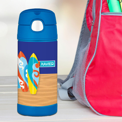Surf The Waves Personalized Funtainer Bottle