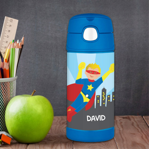 A Cool Superhero Personalized Boy Thermos