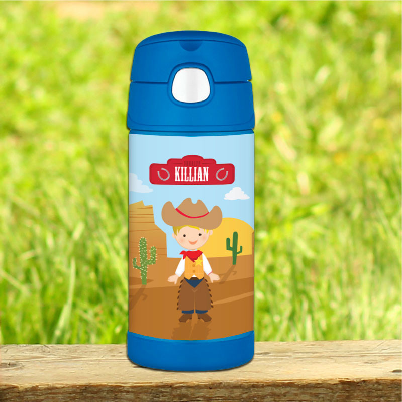 Cowboy Personalized Kids Thermos