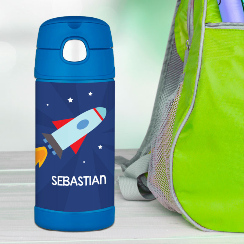 Rocket on the Sky Thermos Bottle