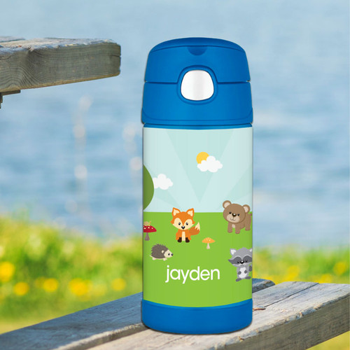 Cute Animals In The Forest Personalized Thermos Funtainer