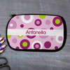 Purple Circles Personalized Pencil Case For Kids