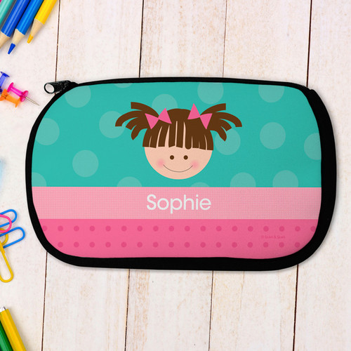 Just Like Me Girl-Turquoise Pencil Case