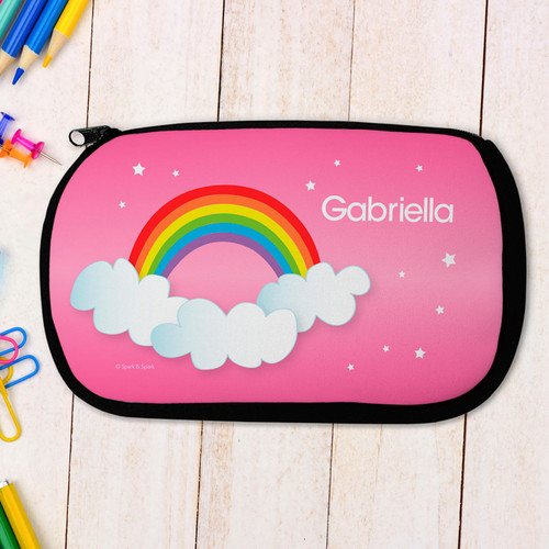 Dreamy Rainbow Personalized Pencil Case For Kids