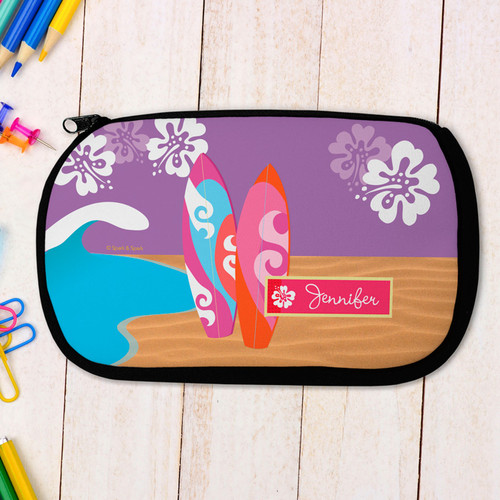 Surf Boards Personalized Pencil Case For Kids