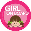 Sweet Baby in Car Sticker with Brunette Girl | Spark & Spark