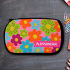 Shiny Bold Flowers Personalized Pencil Case For Kids