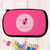 Sweet Pink Lady Bug Personalized Pencil Case For Kids