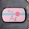 Pink Poodle In Paris Personalized Pencil Case For Kids